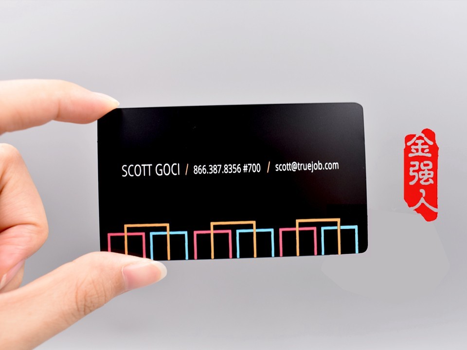 免费设计_定制_TrueJob纯黑简约创意金属卡样版