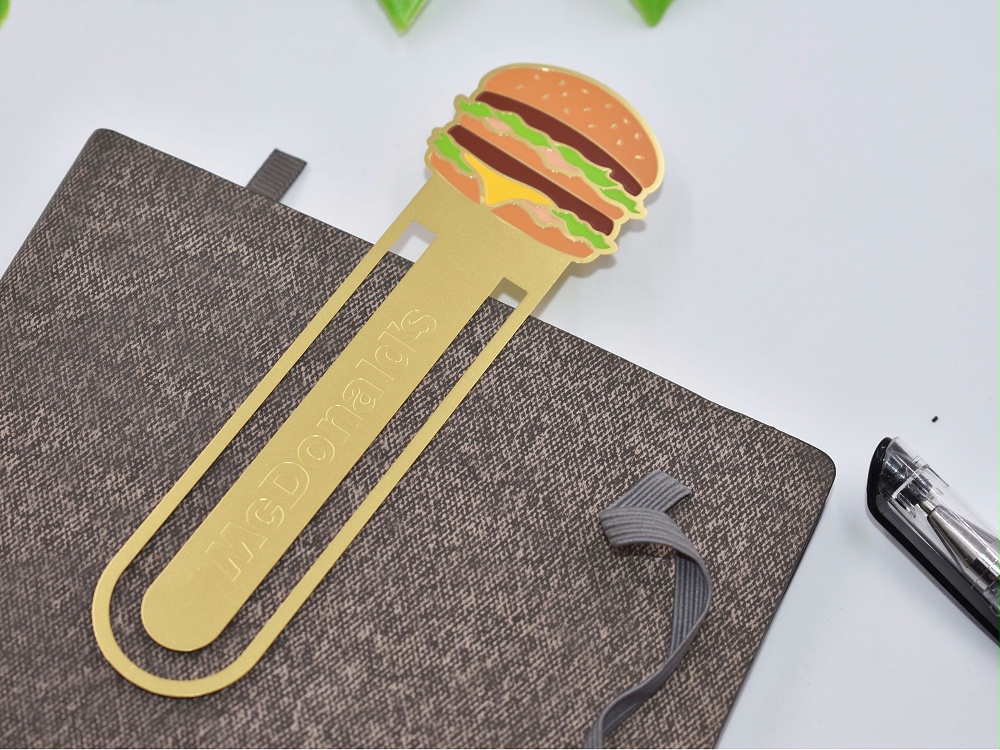 免费设计_定制_创意汉堡金属书签样版 免费设计_定制_创意汉堡金属书签样版