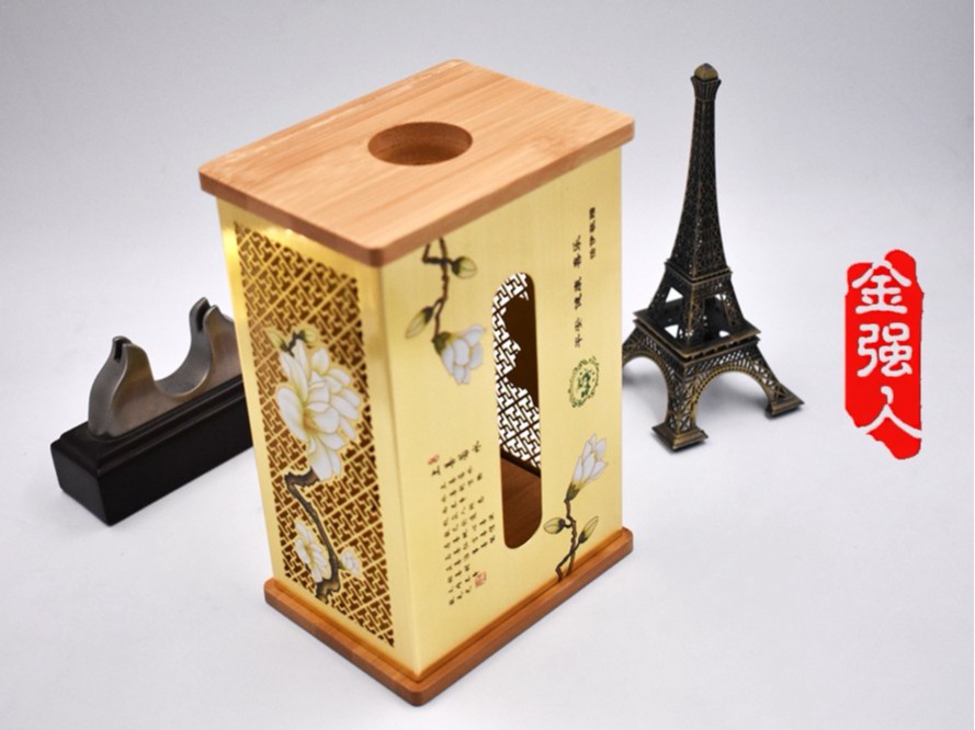 免费设计定制中国风拉丝镂空金属纸巾盒 免费设计定制中国风拉丝镂空金属纸巾盒