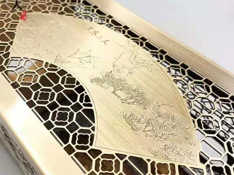 免费设计_定制_扇面古铜镂空镀金银金属纸巾盒样版 免费设计_定制_扇面古铜镂空镀金银金属纸巾盒样版