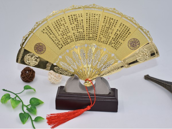 清华大学工艺金扇定制（立）1